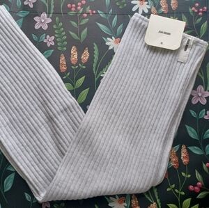 Joah Brown Ribbed Knit in Light Gray